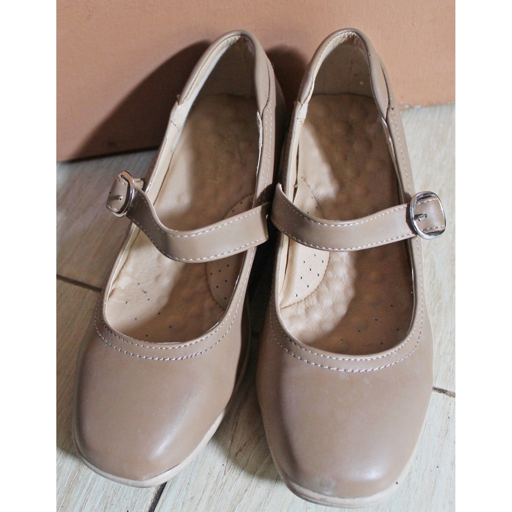 beige mary janes