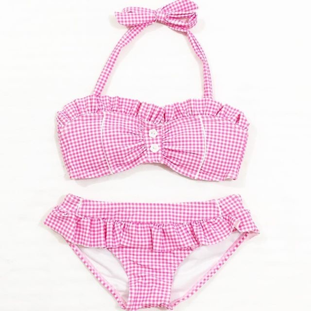 pink checkered swimsuit