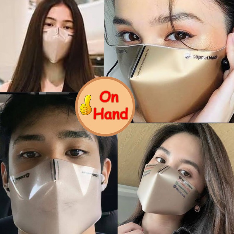 ☞Copper face Mask with 11 filters Antimicrobial washable CopperMask