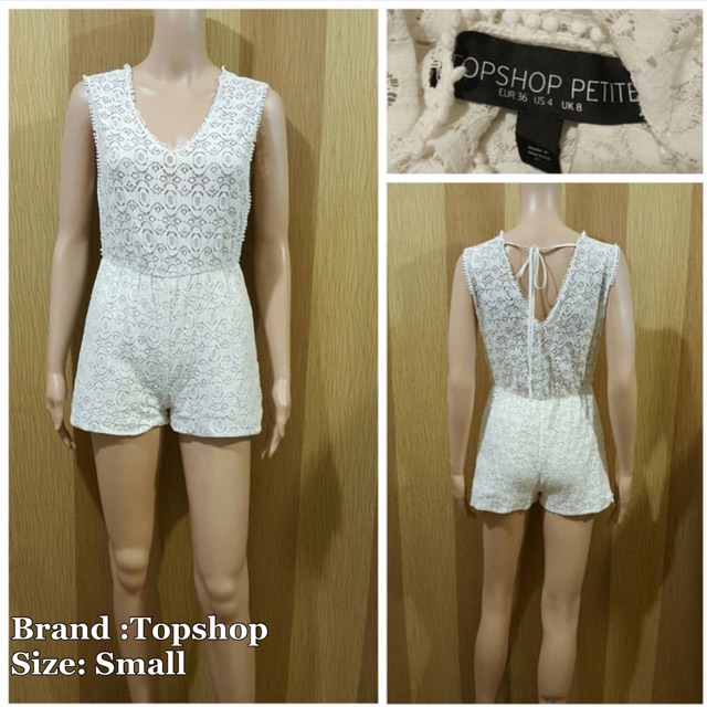 petite white romper