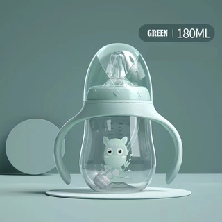 2 IN 1 Two head Baby Feeding Bottle Close to Nature Bady With Handle 180ml 300ml ( 6oz 10oz) Nipple #3
