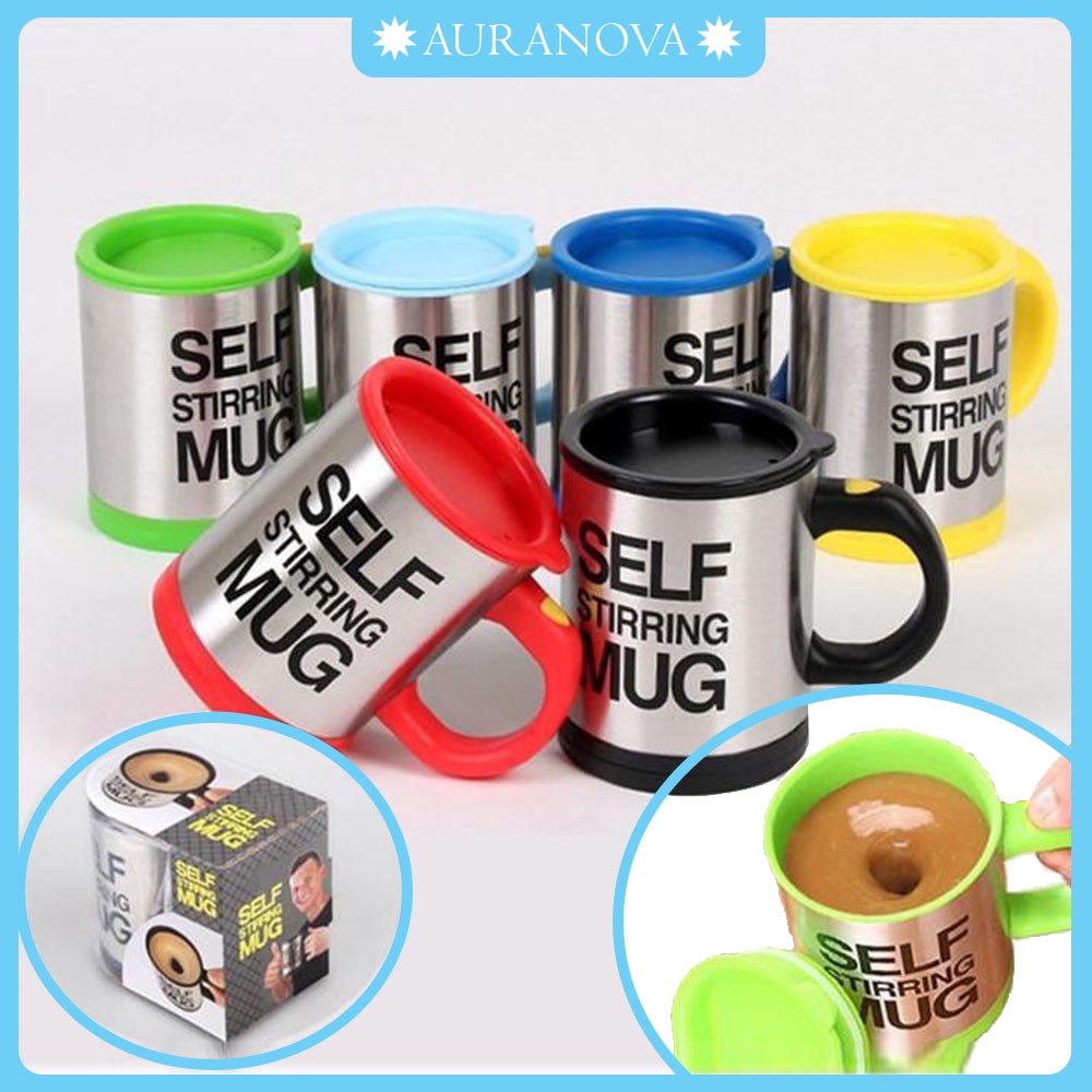 Stainless Steel Self Stirring Mug Creative Gift Auto Mixing Coffee Cup