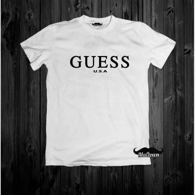 white guess t shirt