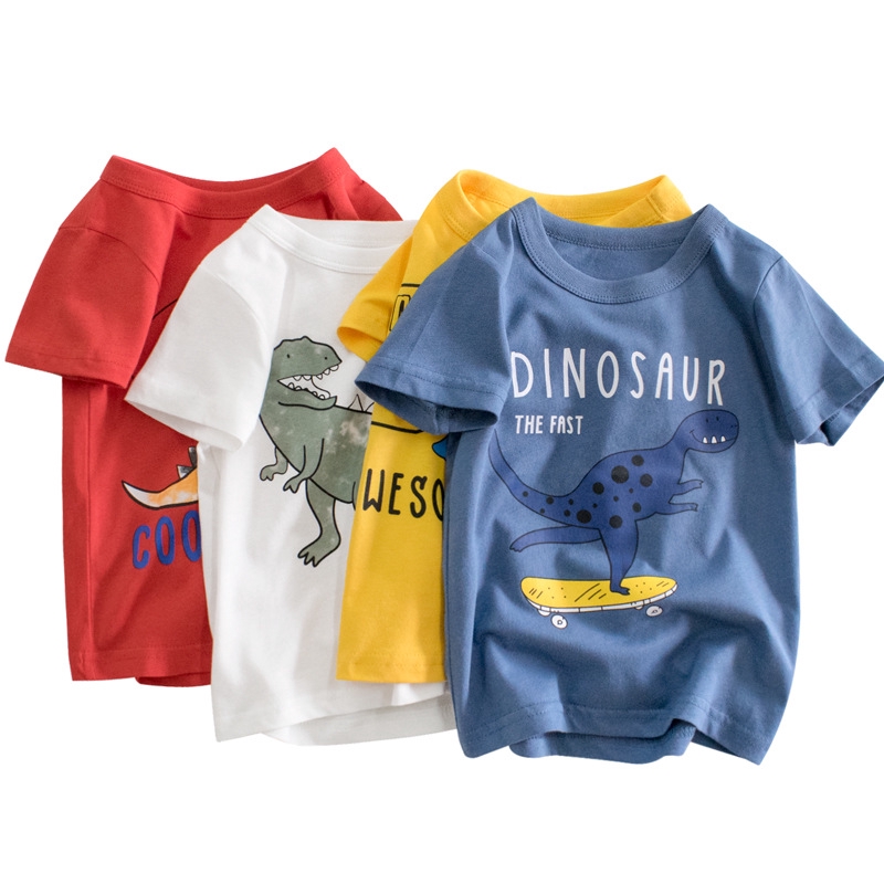 Baby Boys Tops,Toddler Baby Boys Girls Long Sleeve Cartoon Dinosaur Print Tops T-Shirt Clothes Age for 2-7 Years Old 