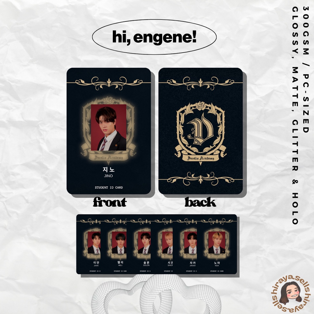 ENHYPEN Decelis Academy Student ID Card DARK MOON: THE BLOOD ALTAR ...