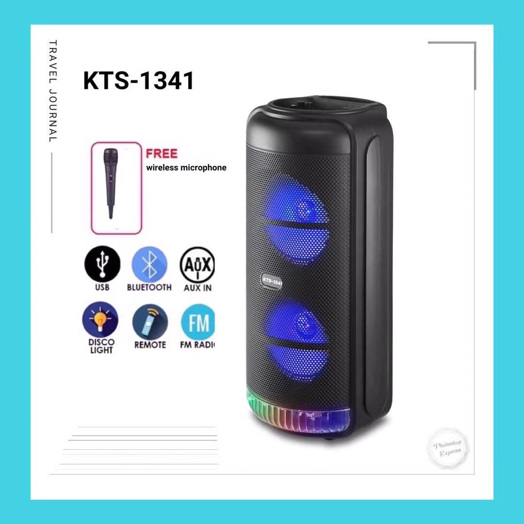 Kimiso Portable Bluetooth Party Speaker With Mic And Remote Control [QS