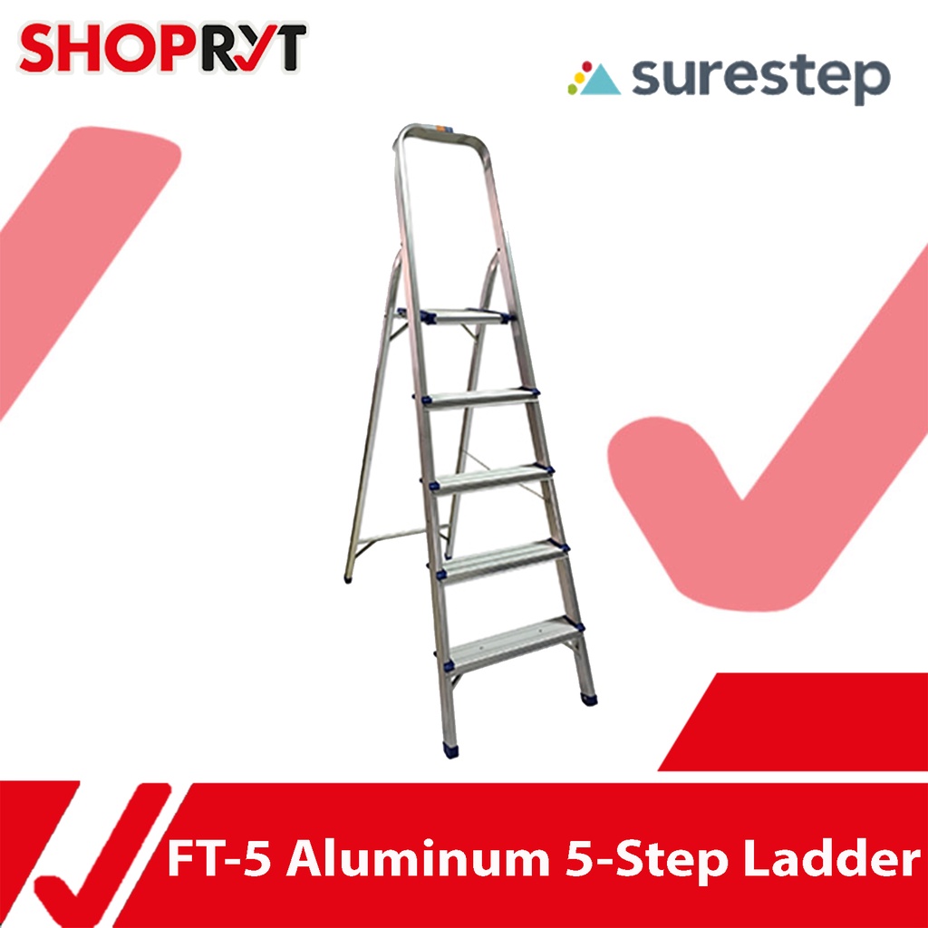 Surestep Aluminum 5-Step Ladder + FREE ITEM | Shopee Philippines