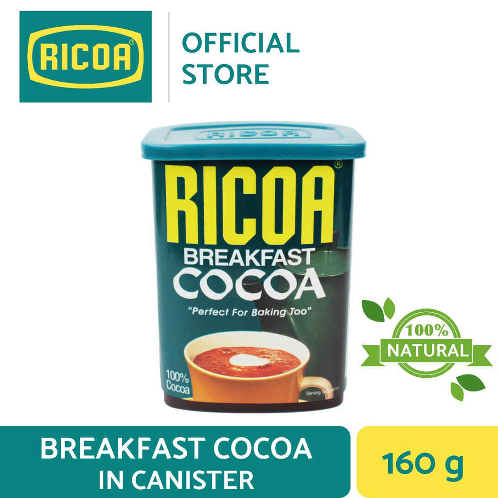Ricoa Breakfast Cocoa In Canister 160g Shopee Philippines