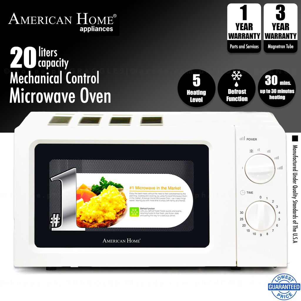 American Home 20L Mechanical Microwave Oven | Shopee Philippines