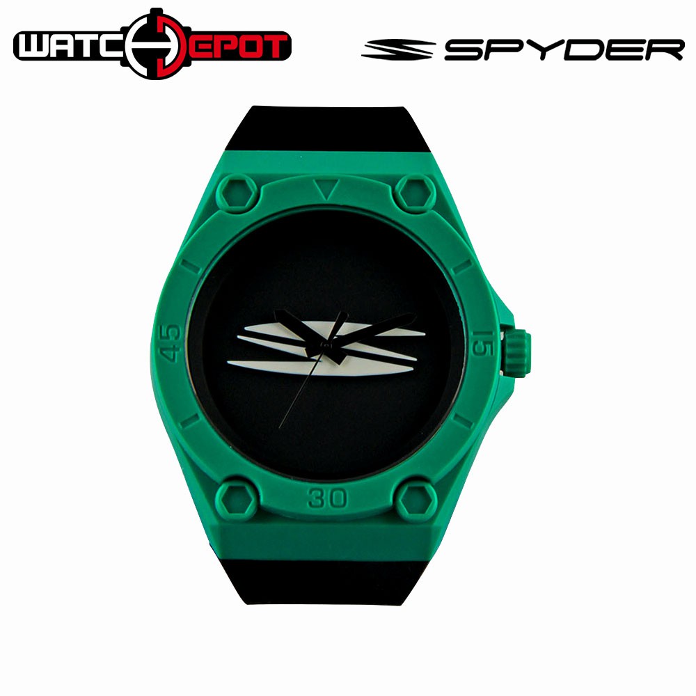 Spyder Mens Sports Watch Fly Col. 3 (Black/Green) | Shopee Philippines