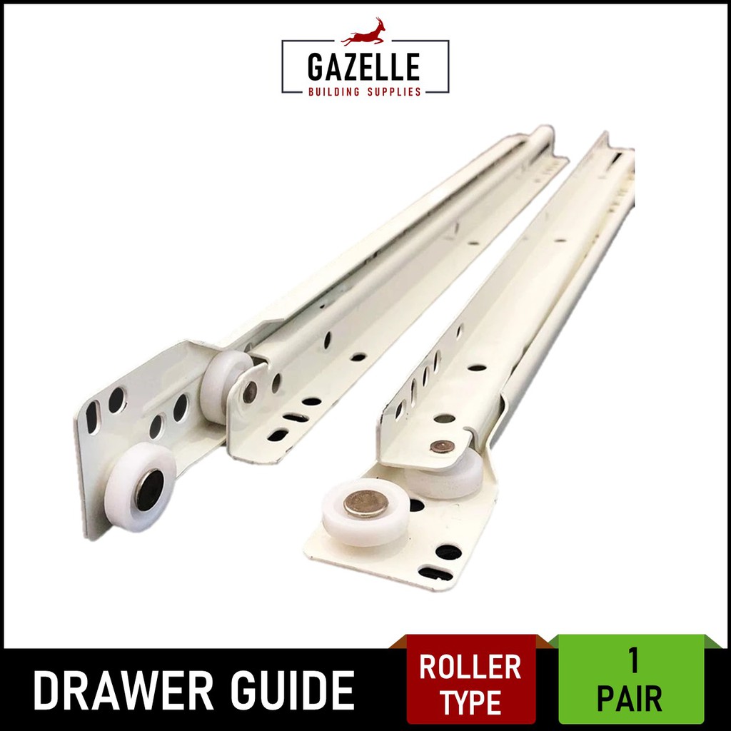 Drawer Guide Drawer Slide Roller Type Heavy Duty 1 Pair Shopee