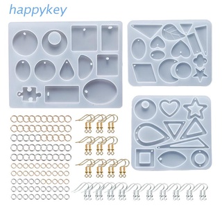 HAP  1 Set Crystal Epoxy Resin Mold Earrings Pendant Silicone Mould DIY Crafts Jewelry Casting Making Tool Kit #1
