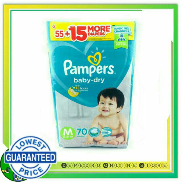 pampers baby dry medium 70 pcs price