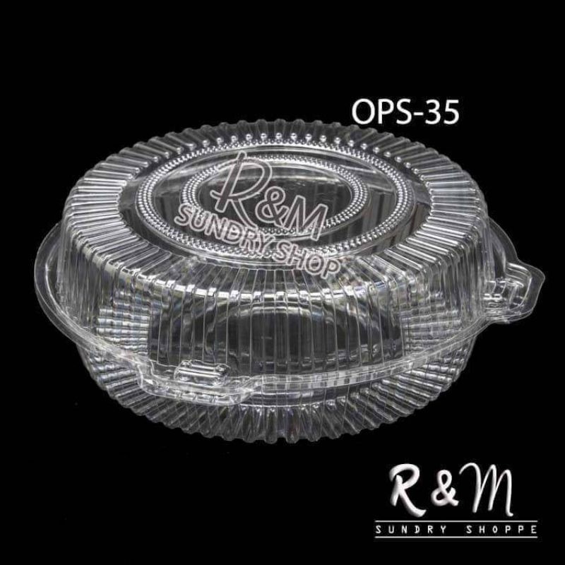 OpsC35 Large Round Clamshell Food Container (Packed by 10's) Shopee