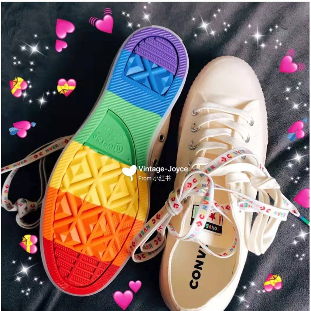 Explosive models] Converse all-star jelly rainbow bottom canvas women's  shoes rainbow shoes 165613c | Shopee Philippines
