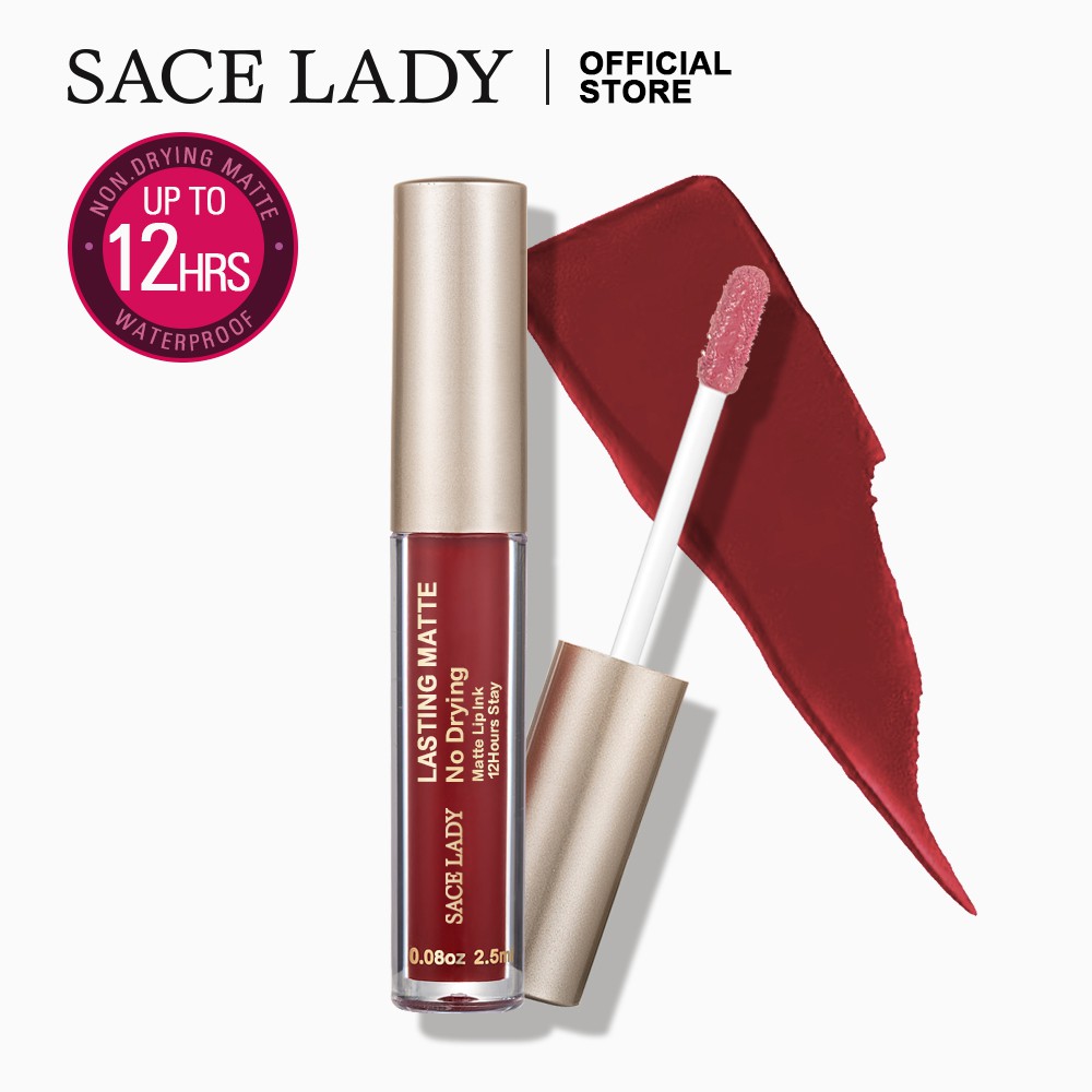 SACE LADY Super Matte Lipstick Long Lasting Waterproof Lip Tinted Girls