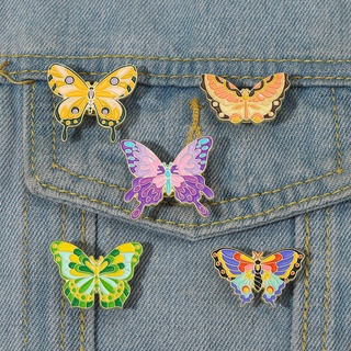 Fashion Colorful Butterfly Brooch Pin Lapel Butterfly Enamel Badge Lapel Pin Jewelry Accessories Gift for Friends #6