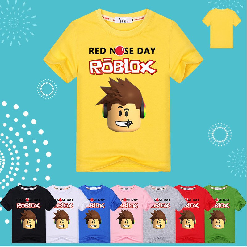 Roblox Red Nose Day Short Sleeve T Shirt For Boys Summer Shopee Philippines - 2019 new roblox red nose day stardust boys t shirt kids summer clothes children game t shirt girls cartoon tops tees 3 14y buy at the price of 6 57 in aliexpress com imall com