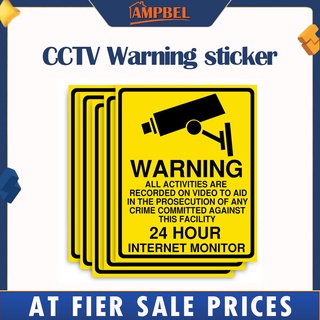 CCTV Warning sticker PVC Camera Alarm Sticker Waterproof Sunscreen  Home CCTV Video Surveillance Security  Decal Signs