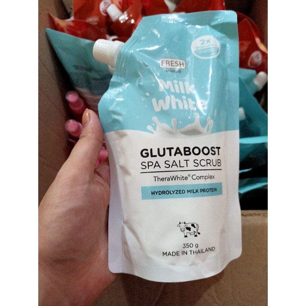 fresh skinlab milk Glutaboost Spa salt scrub 350g | Shopee Philippines