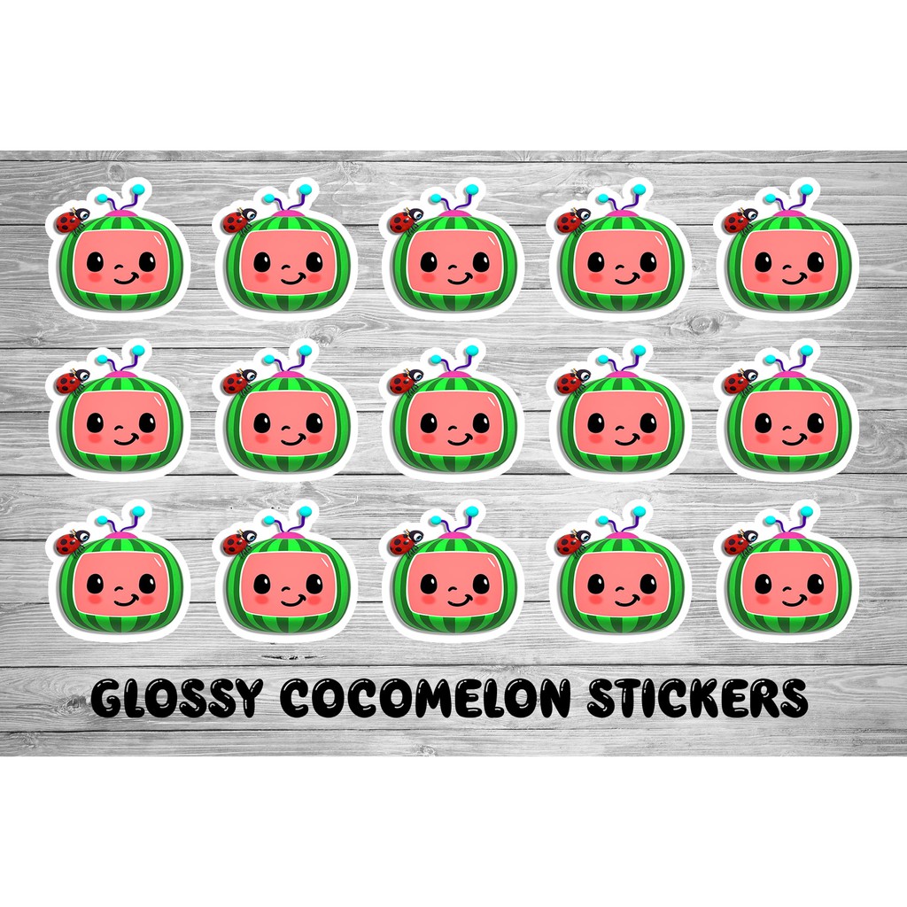 glossy cocomelon stickers 15 pieces khe cm006 shopee philippines