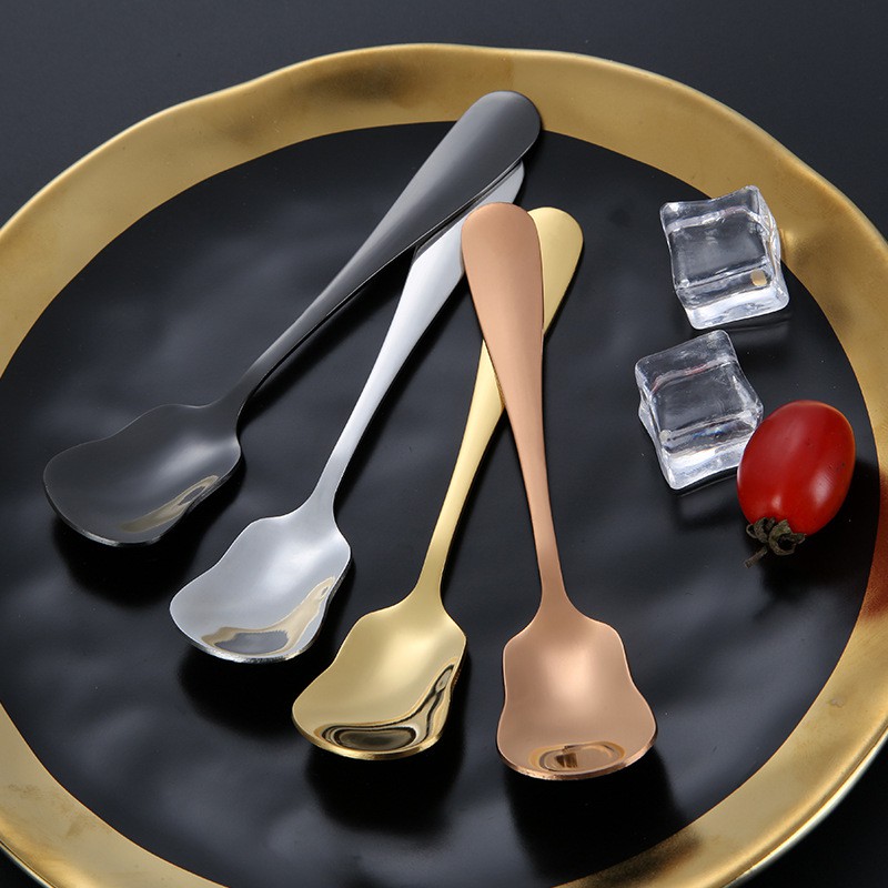 17 CM None L Beioulan chungeng numerous in variety New 1pc Metal Korean Dessert Spoon Coffee Spoon Stainless Steel 13/17 cm Long Handled Spoon for Home Decoration 