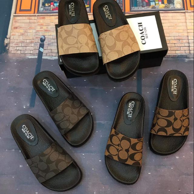 coach leather sandals