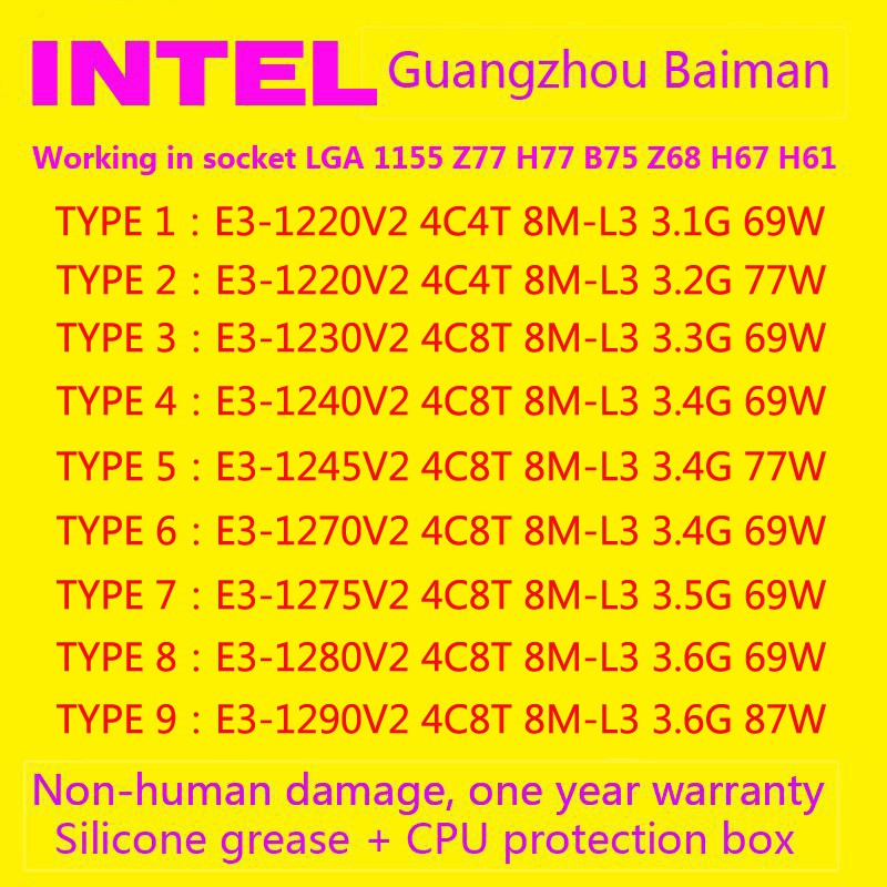 Lga 1155 3rd Generation Processor Xeon 12v2 1225v2 1230v2 1240v2 1245v2 1270v2 1275v2 1280 1290v2 Quad Corev 4c4t Or 4c8t Cpu Shopee Philippines