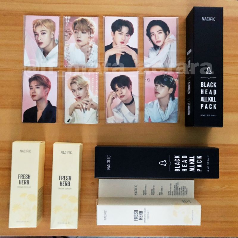 STRAY KIDS SKZ NACIFIC EVENT 5 PHOTOCARDS & SKIN CARE (FRESH HERB
