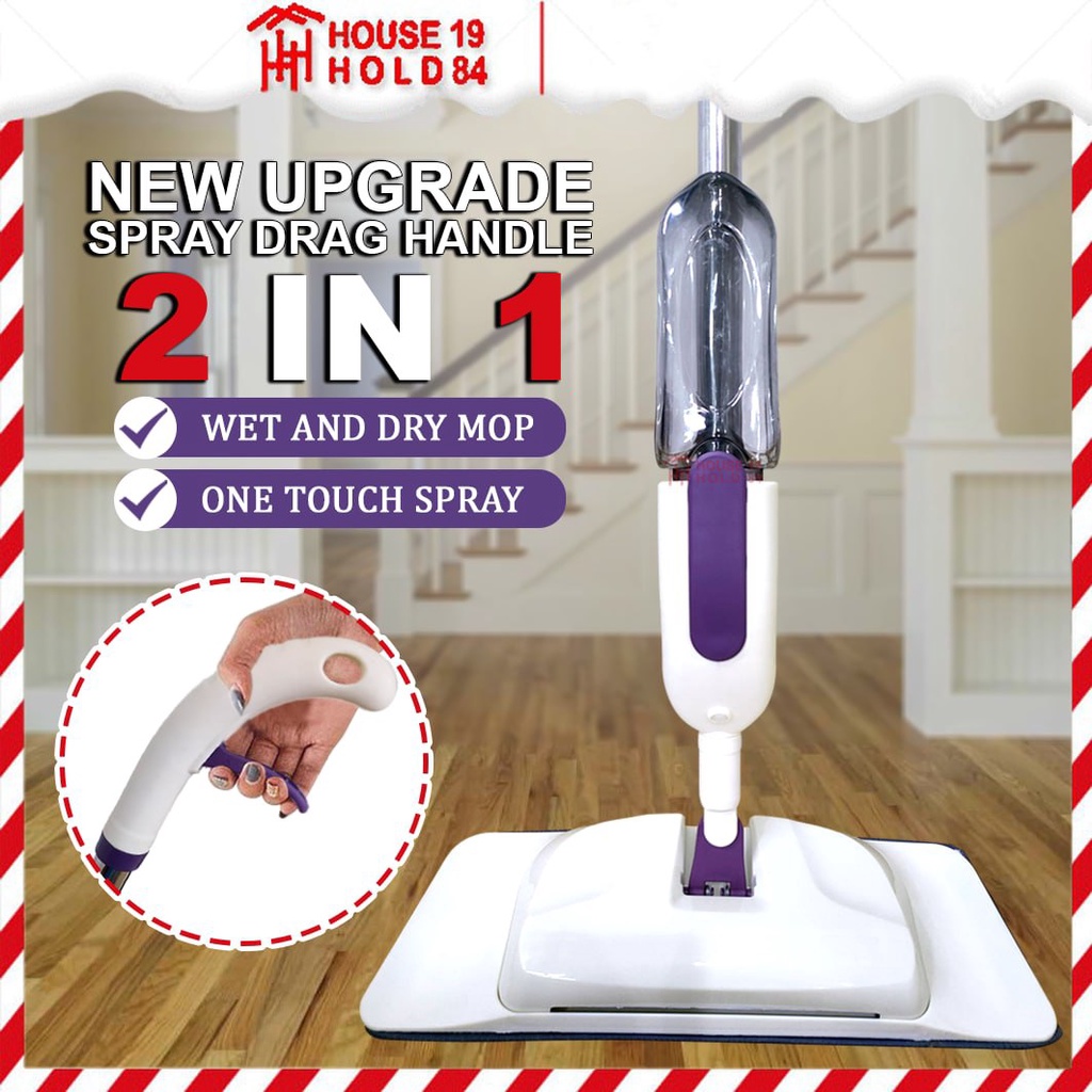 Easy Spray Mop Water Cleaning with Pad Mop mop Lantai Automatic Mop