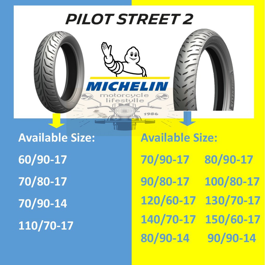 Michelin Motorcycle Tire 140 70 R17 Pilot Street 2 Shopee Philippines