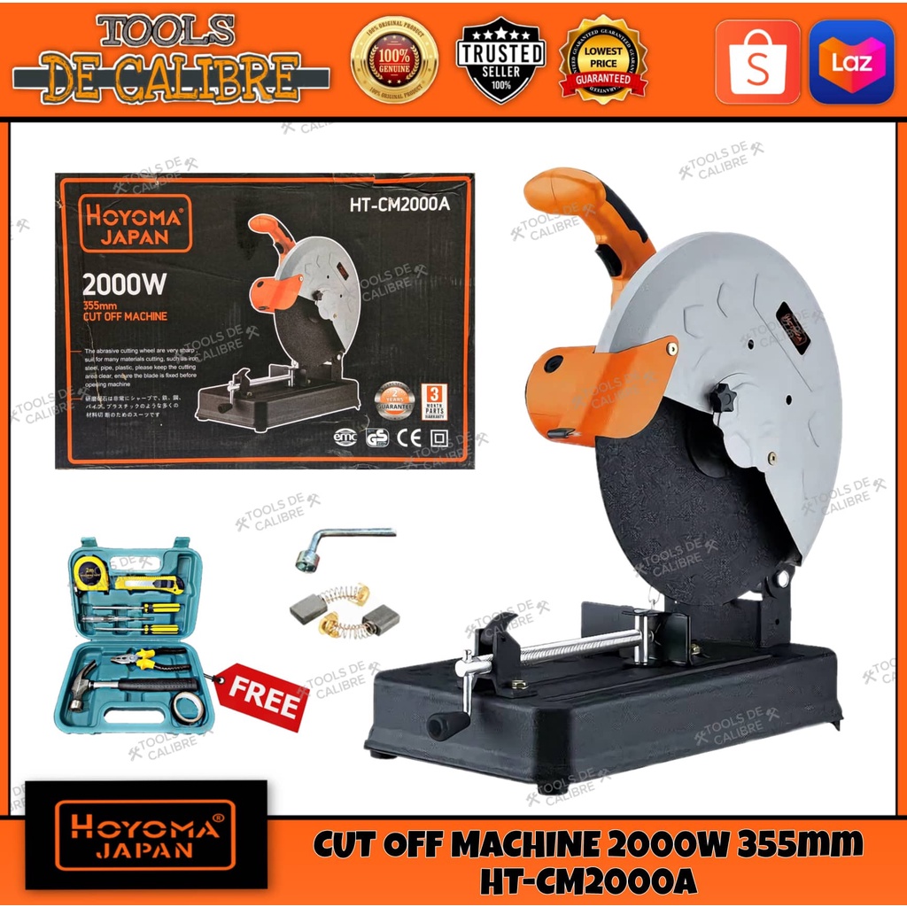 HOYOMA JAPAN Cut Off Saw Machine 2000W 14" 355mm HTCM2000A w/ FREE