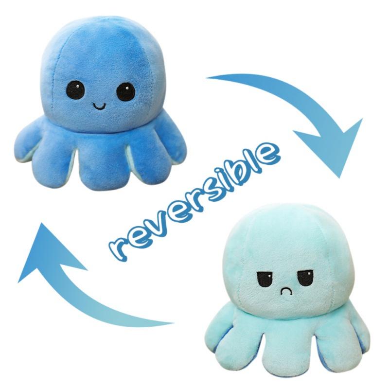 reversible octopus plush toy