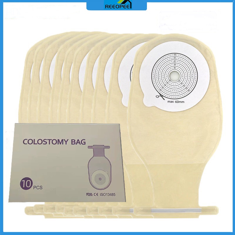 10piece ostomy bag 60mm singlesided nonwoven medical ostomy bag