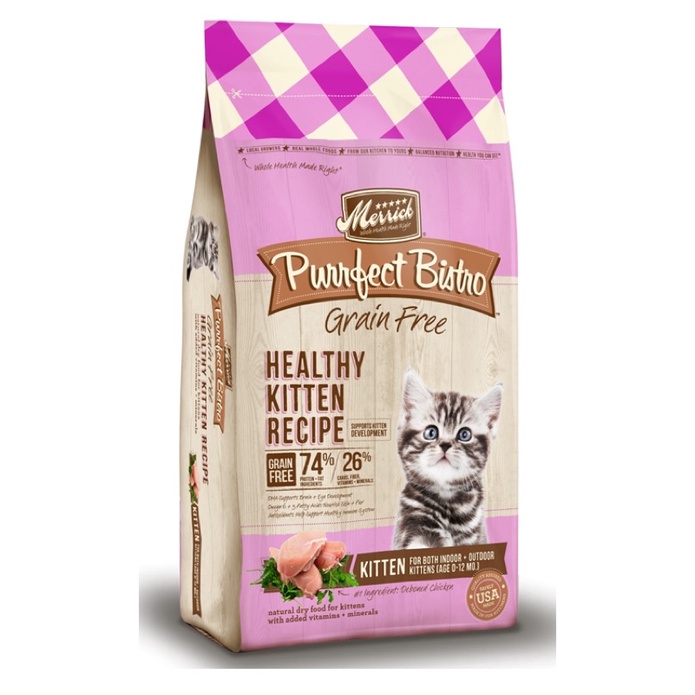 MERRICK PURRFECT BISTRO CAT DRY FOOD GRAIN FREE HEALTHY KITTEN 4LBS #1