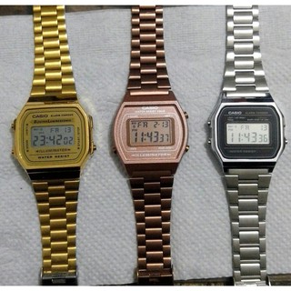 casio vintage retro a168 black gold