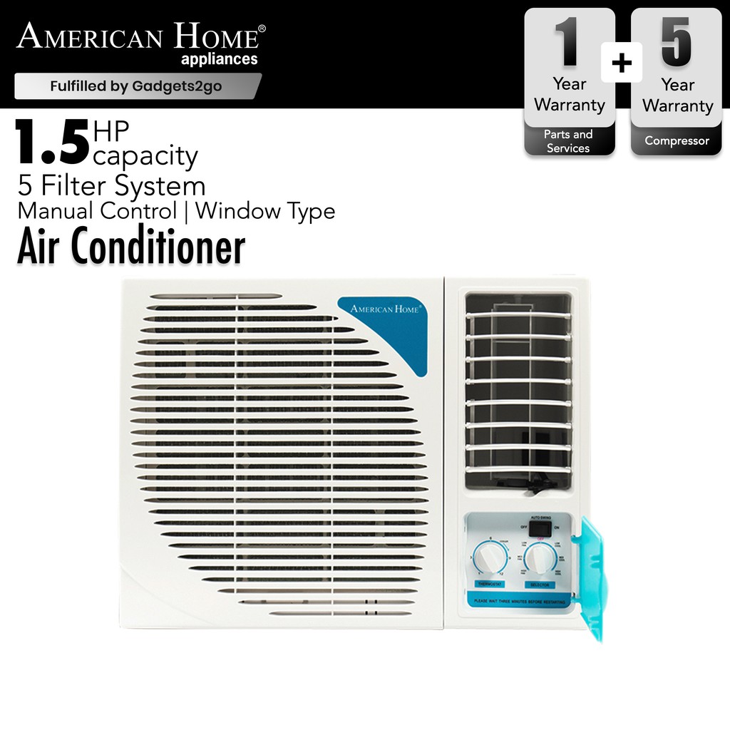 American Home 1 5 Hp Window Type Aircon Ahac 162mnt Shopee Philippines