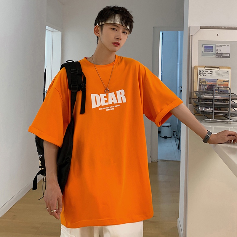 M-8XL] Simple All-Match Orange Short-Sleeved T-Shirt Men's Summer Loose  Trendy Japanese Couple Clothes Casual Large Size Half-Sleeves | Shopee  Philippines