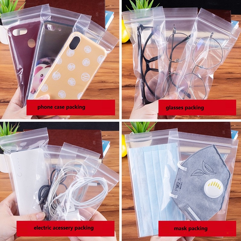 100pcs clear transparent mylar foil Ziplock bag mobile phone case bag