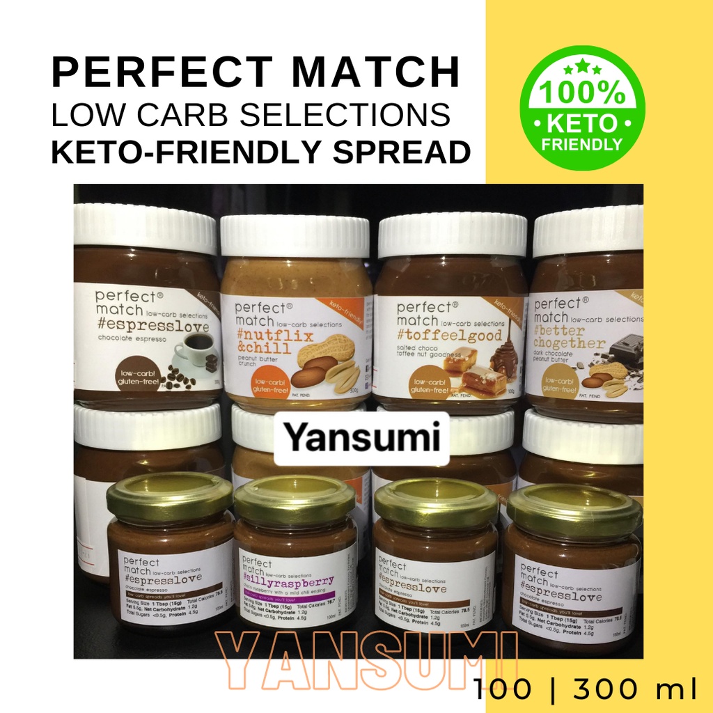 Perfect Match KETO FRIENDLY SPREADS (100ml and 300ml) Low Carb