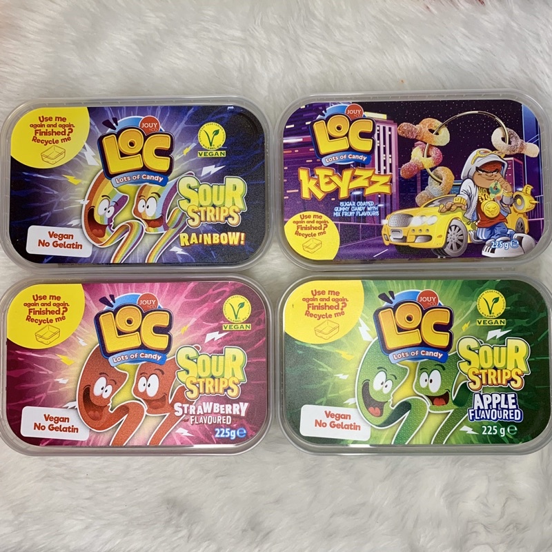 Loc Sour Strips Gummy Candy Tub 225g Shopee Philippines