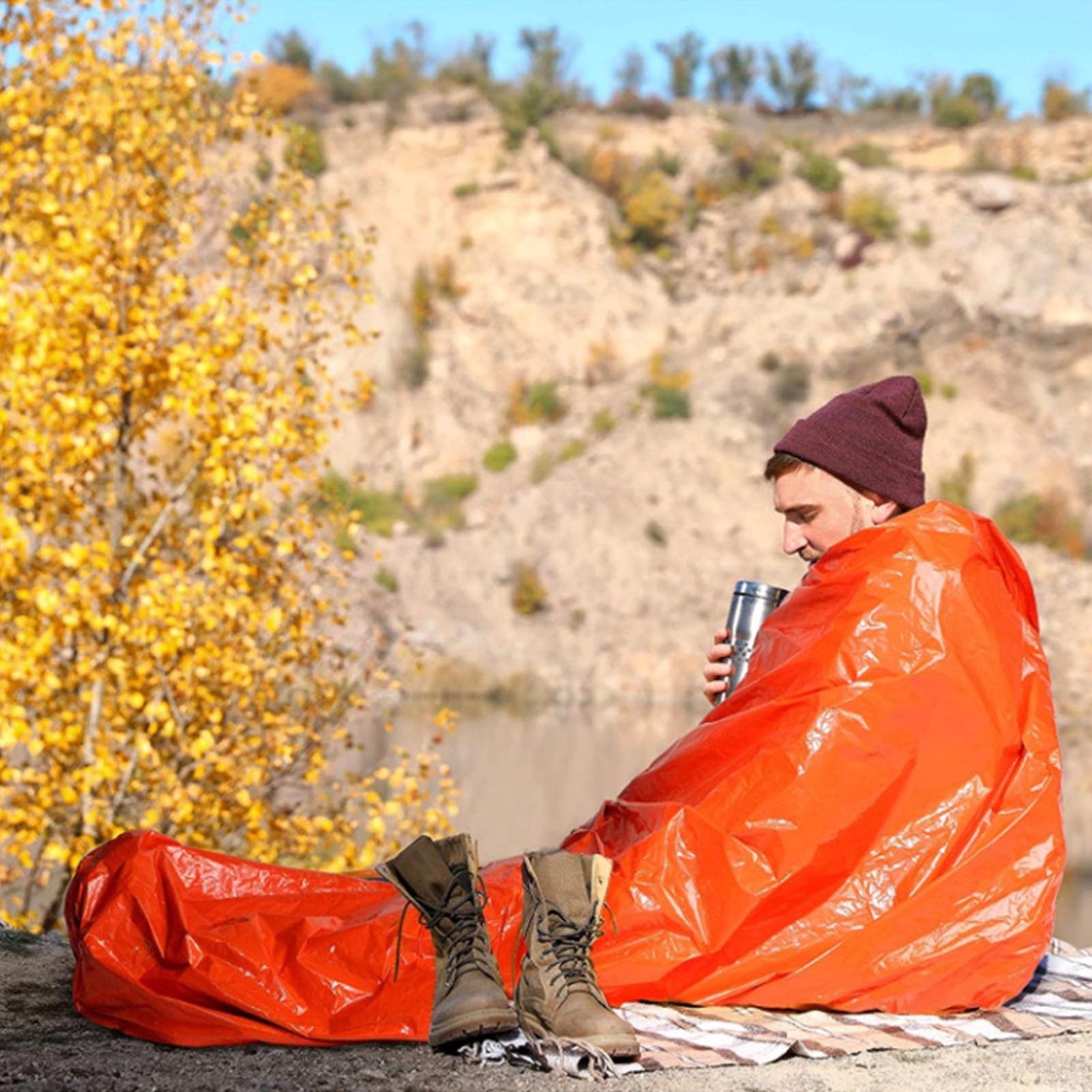 Emergency Survival Shelter Kit Ultralight Thermal Blanket Sleeping Bag