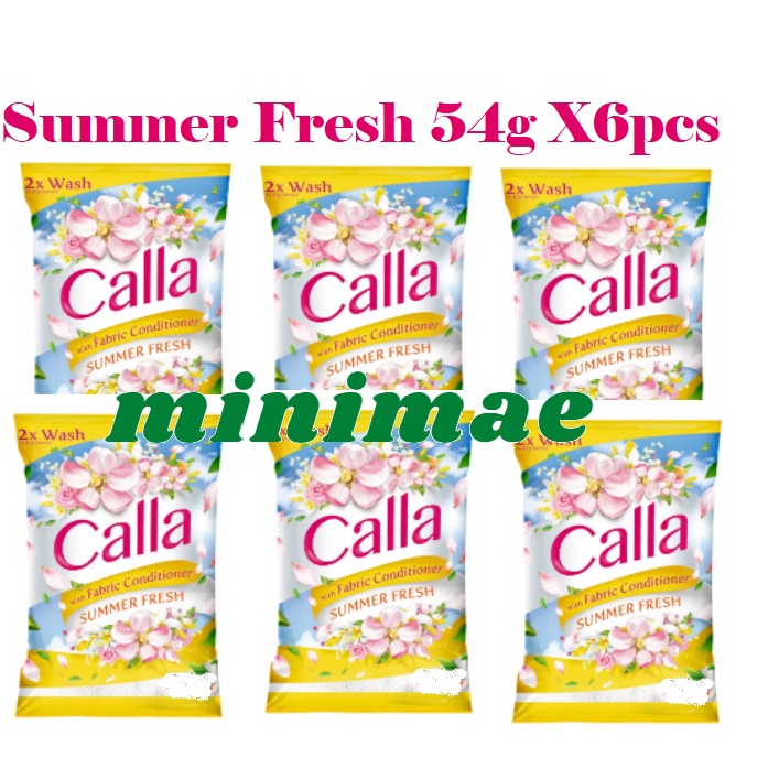 Calla Powder Detergent with Fabric Conditioner 45gX 6pcs Shopee Philippines