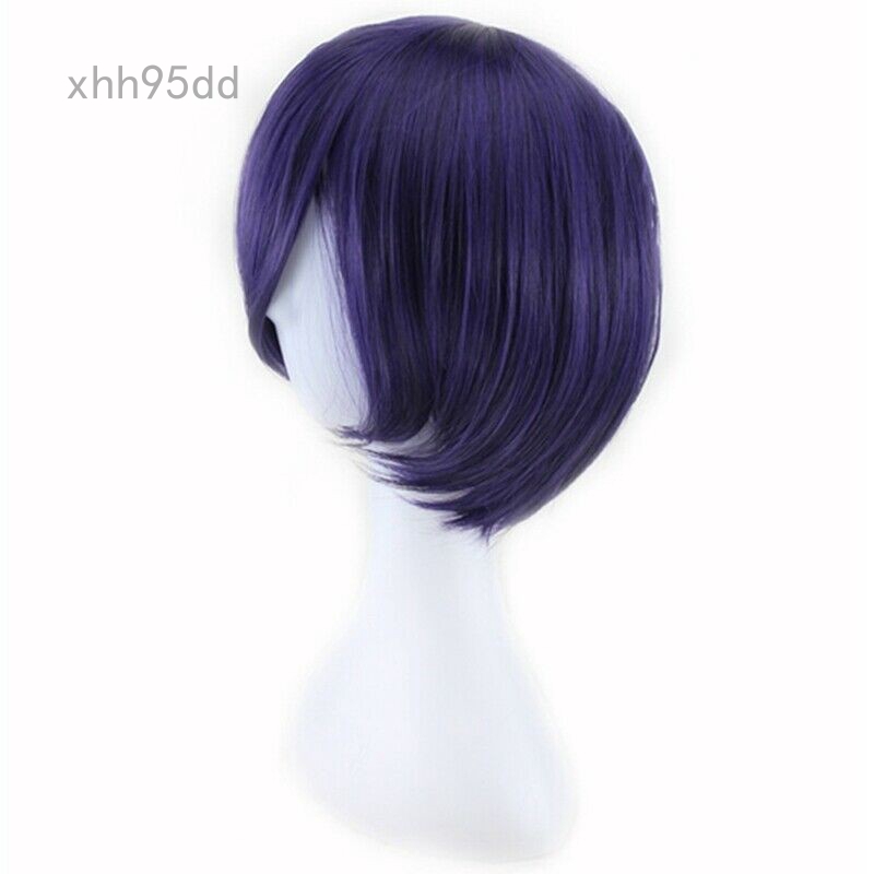 short purple wig