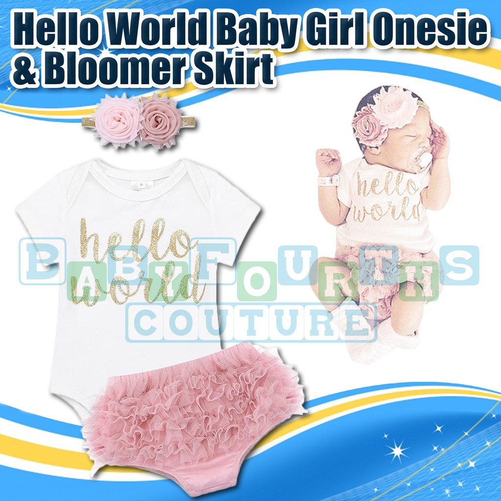 hello world onesie girl