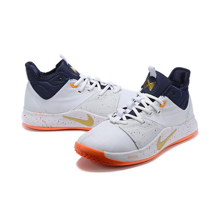 paul george shoes white and blue