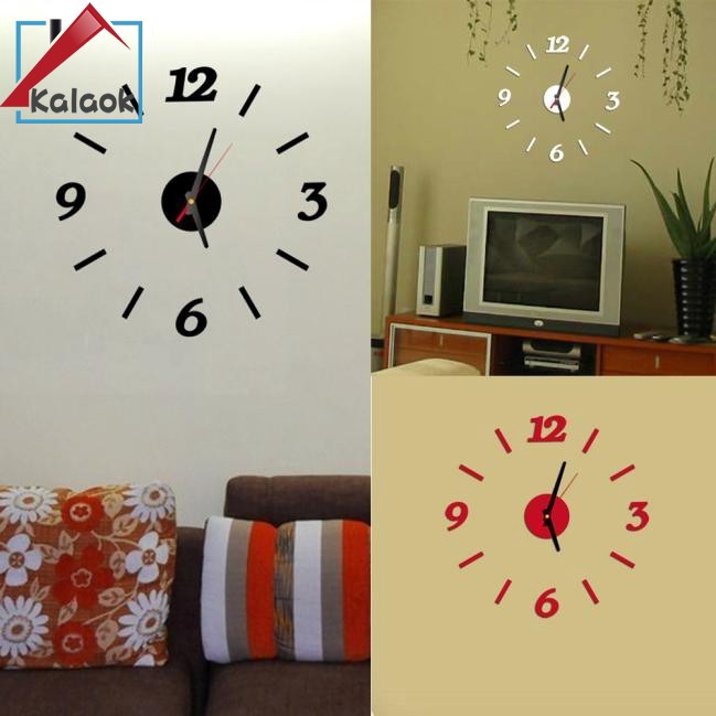 Modern Wall Clock Living Room Diy 3d Home Decoration Mirror Art Design Shopee Philippines