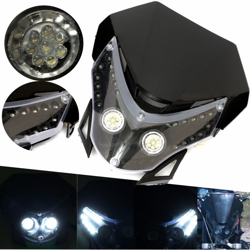 Universal Motorcycle Headlight Fairing Led Light Shopee Philippines