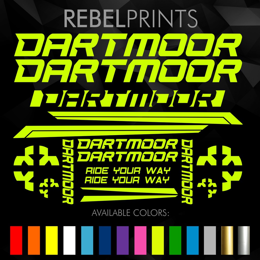 DARTMOOR Bike Frame Sticker Decals Vinyl for Mountain Bike and Road