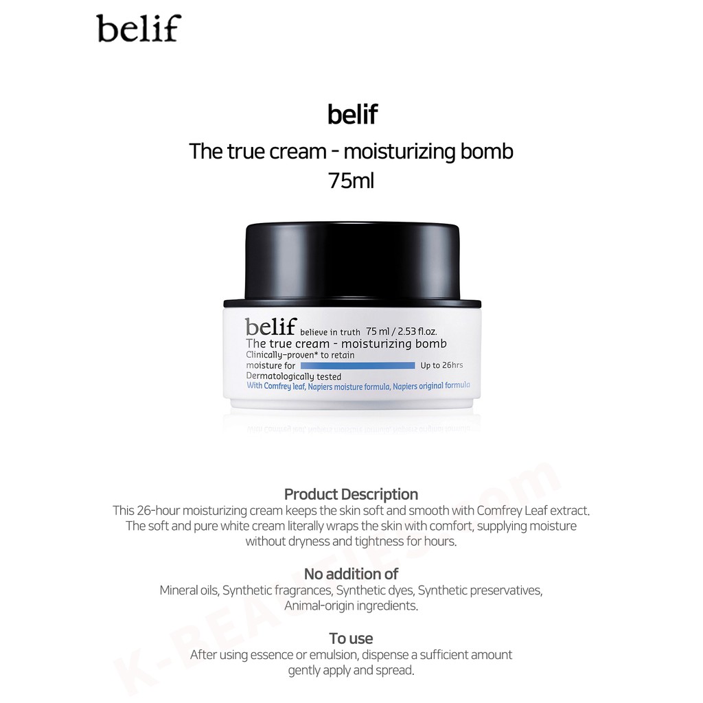 belif moisturizing bomb 75ml